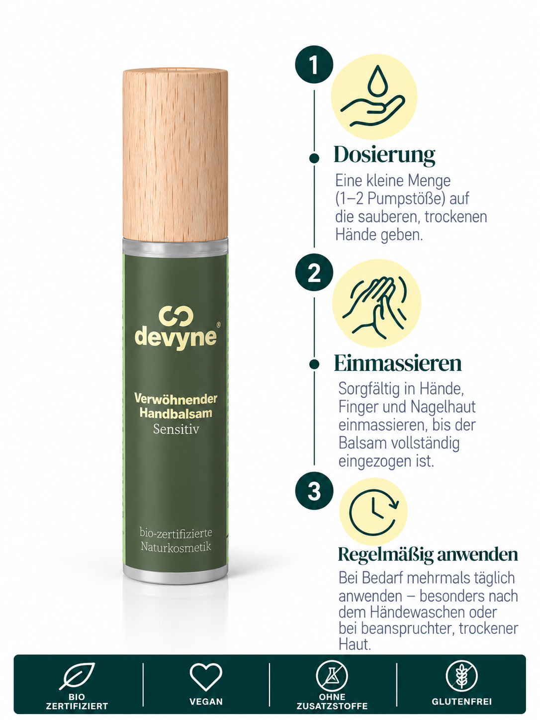 Verwöhnender Handbalsam