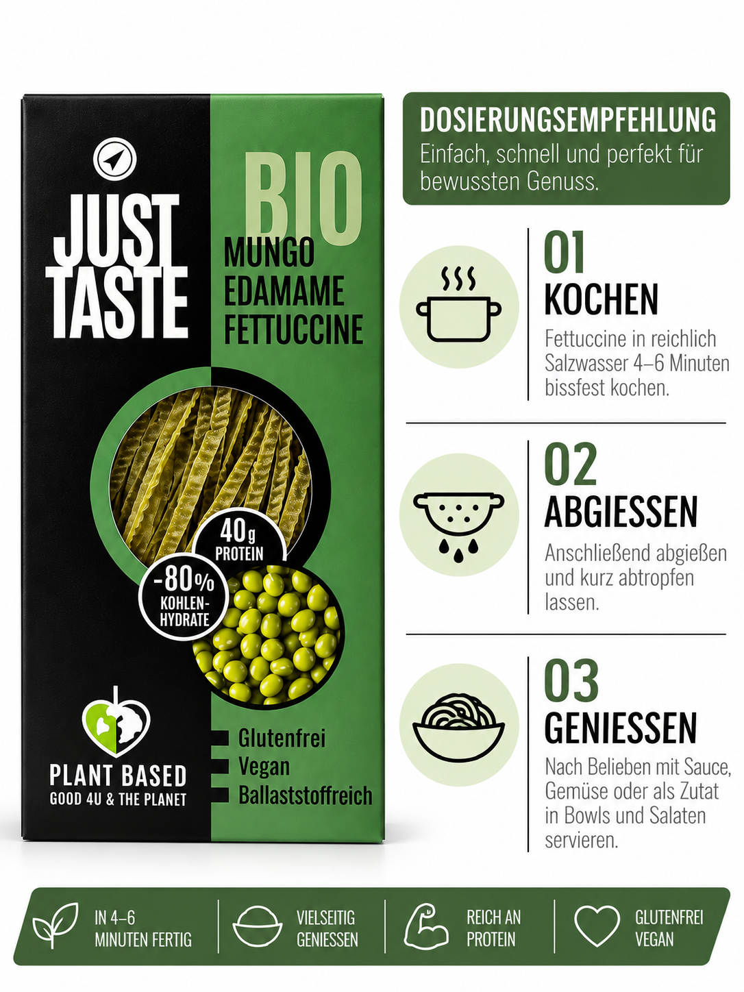 Mung Bean Edamame Fettuccine