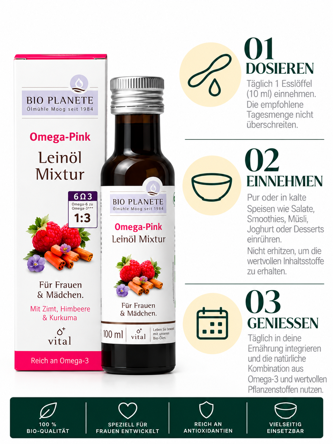 Omega Pink Flaxseed Oil Blend