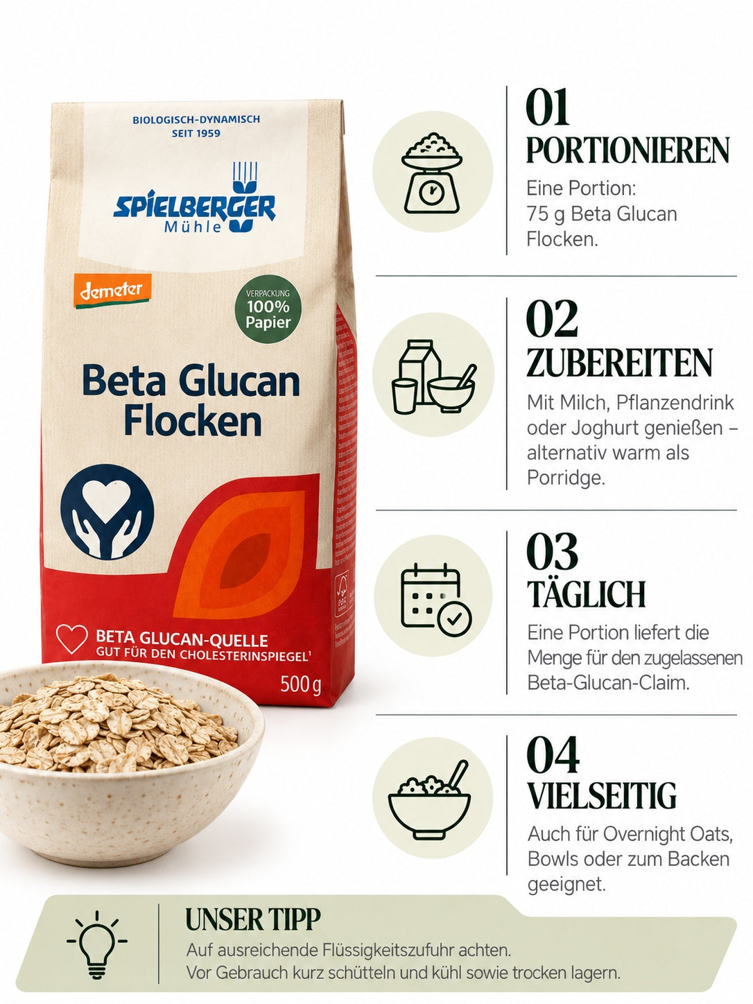 Beta Glucan Flocken