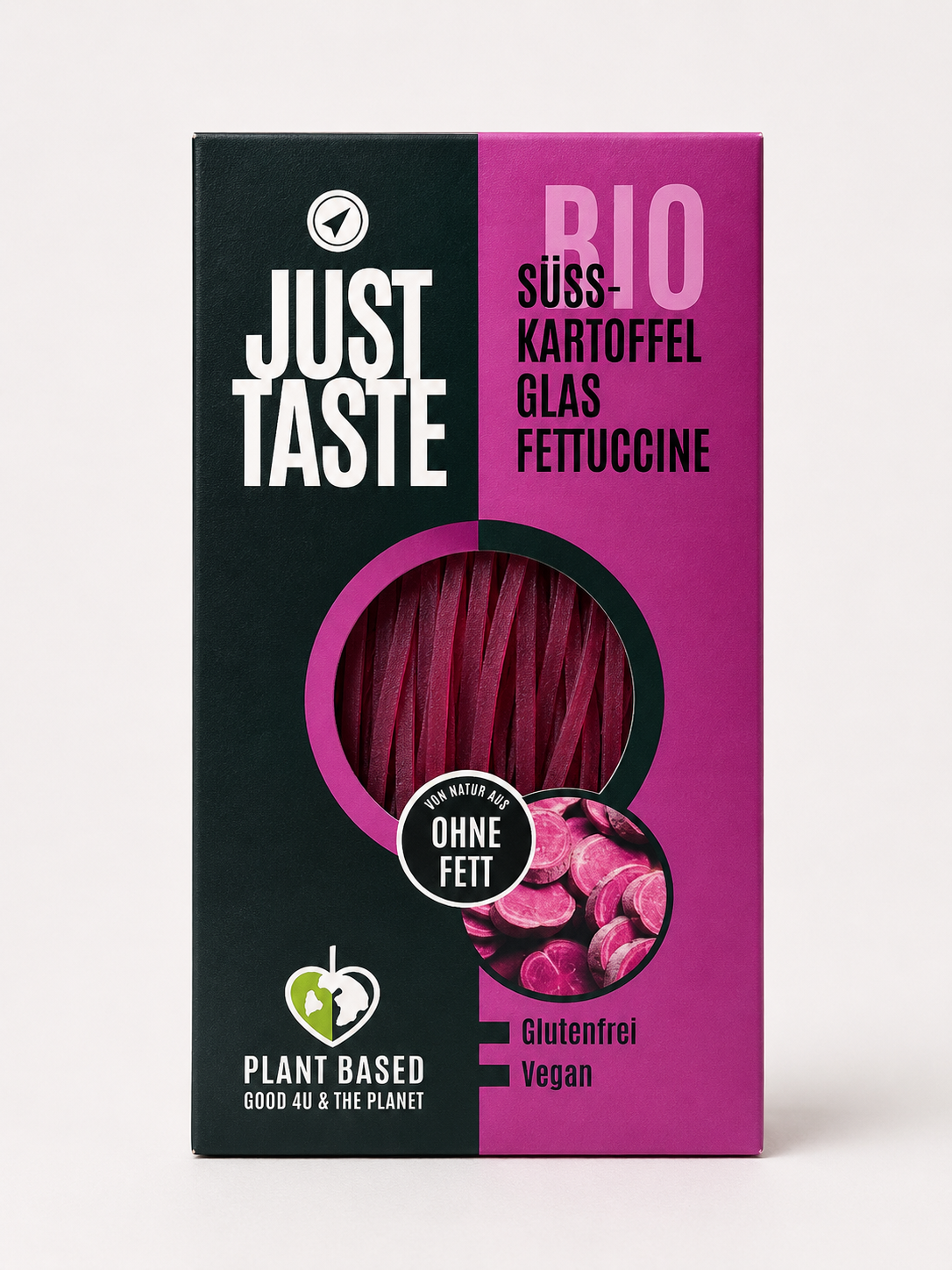 Lila Süsskartoffel Fettuccine