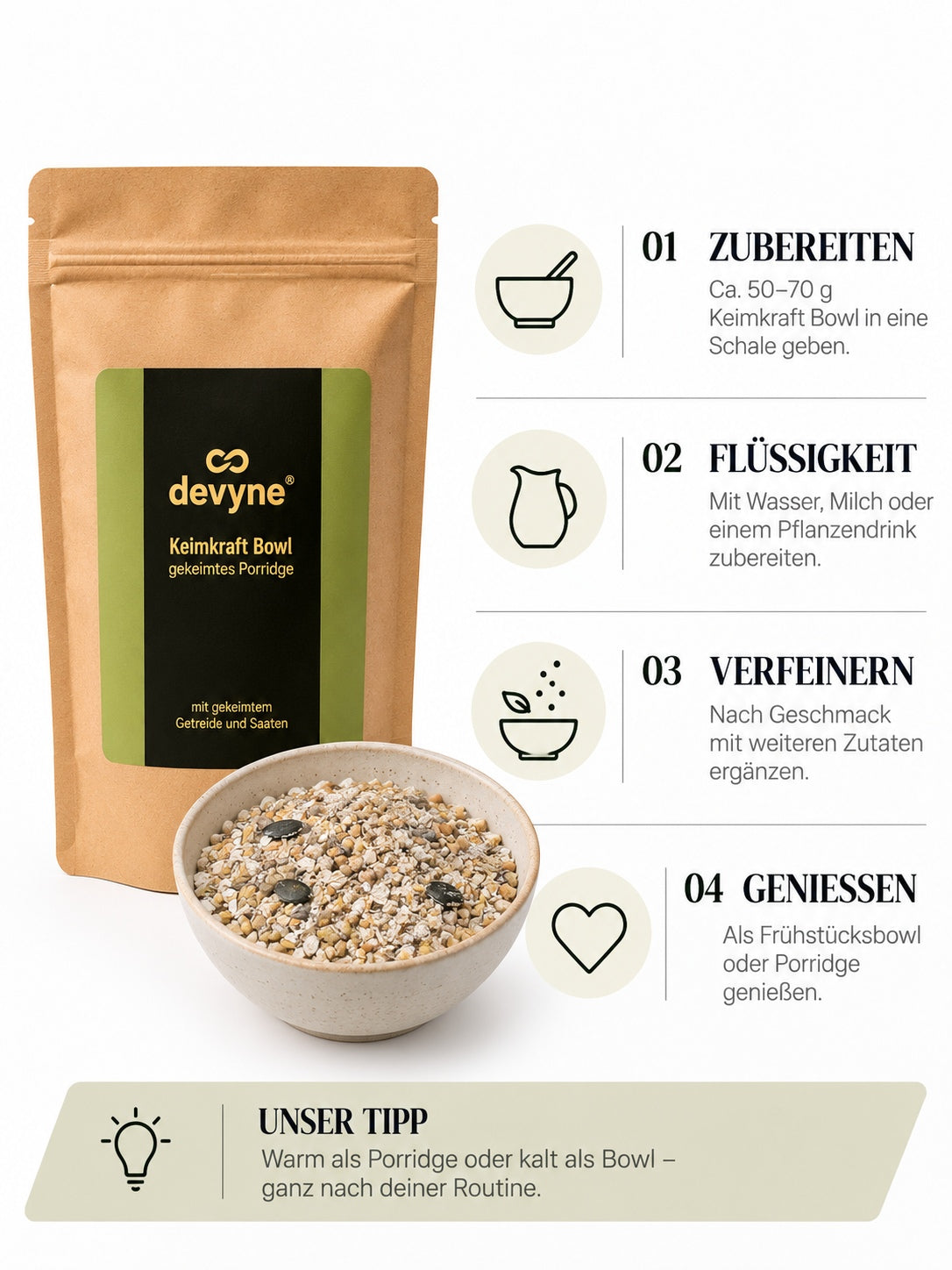 Keimkraft Bowl - Sprouted Porridge